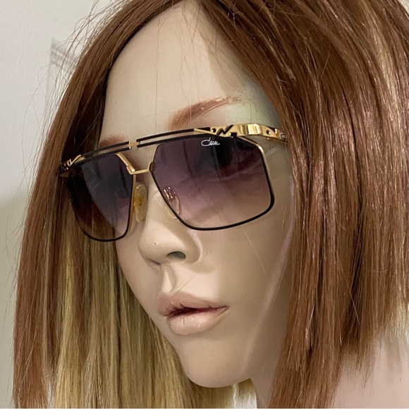 Rare Vintage CAZAL 966 302 Black & Gold Metal Frame UV Protection Sunglasses - Picture 3 of 16